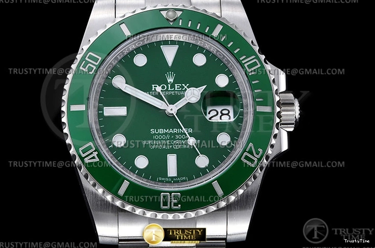 0720 ROLSUB0417B – Submariner 116610LV 904L SS SS Grn CLEAN V2 VS Stretchable 1048